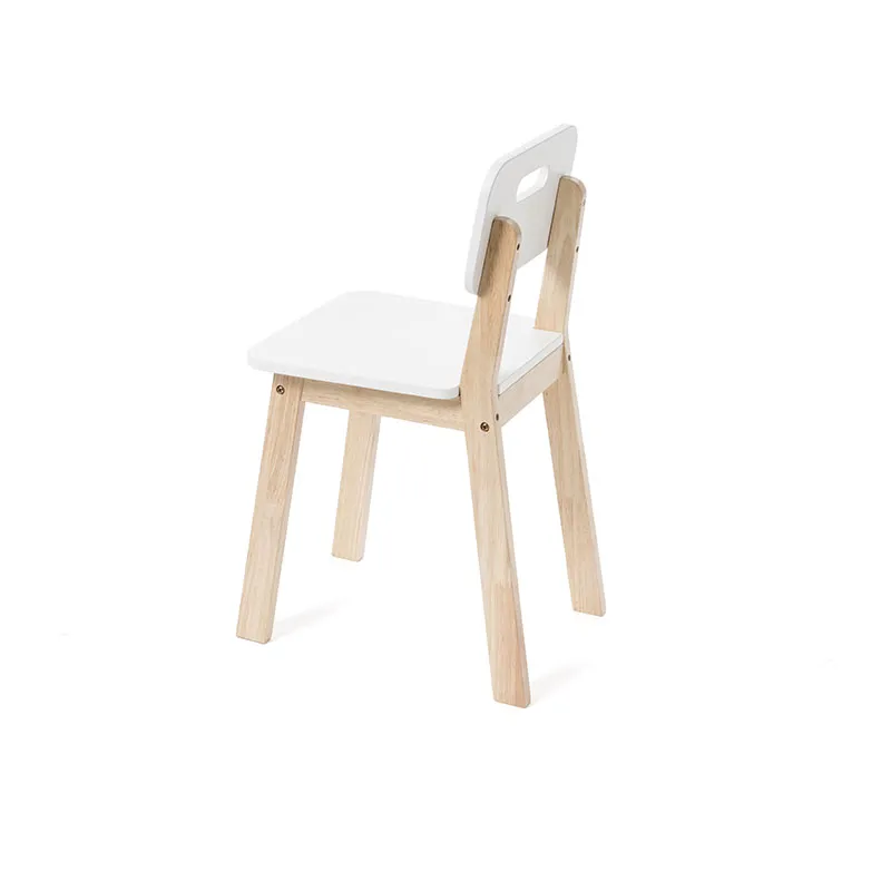 Chaise Primaire Blanc/Naturel - 35x32x30cm-1