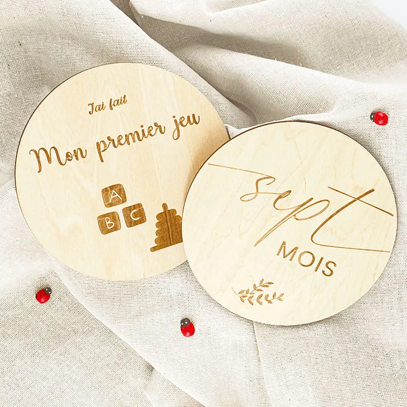 Cartes-étapes en Bois Recto-Verso + Pochette - 12cm-2
