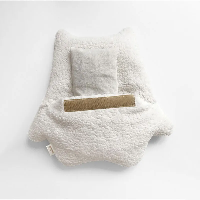 Peluche bouillotte Chaton Camel - 33x31x5cm-3
