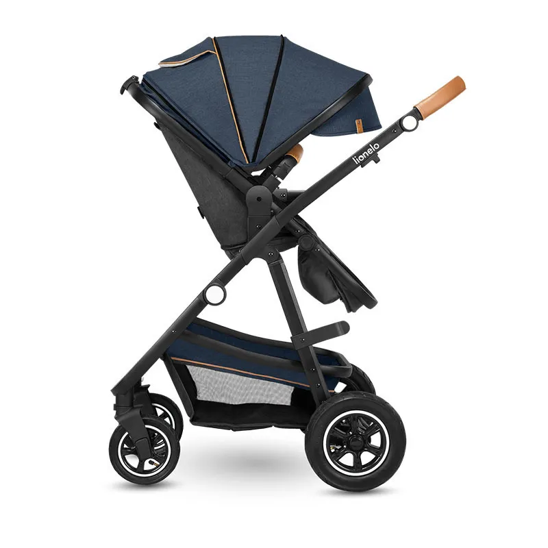 Trio Poussette Amber + Nacelle + Cosy Gr.0+ Bleu Navy - 0m+-9