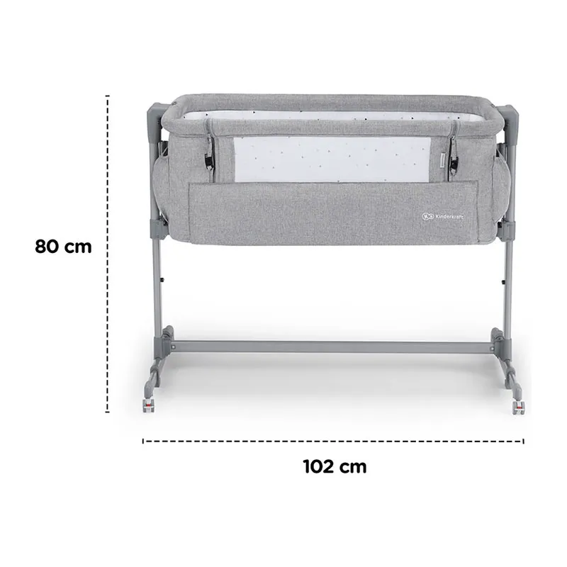 Berceau Co-dodo Nomade Side2Bed Gris mélange - 0m+-8