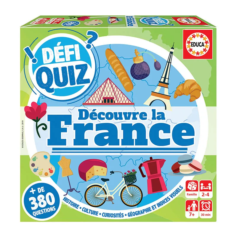 Jeu de société Défi Quiz Voyage en France - 7+-0