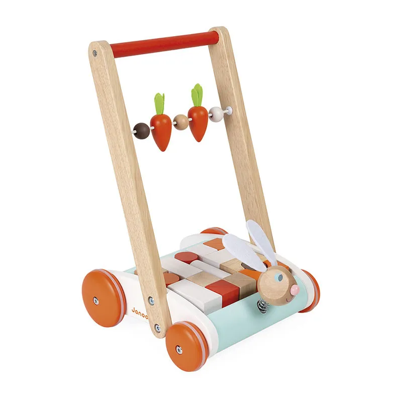 Chariot de marche Lapin + 19 cubes - 12m+-1