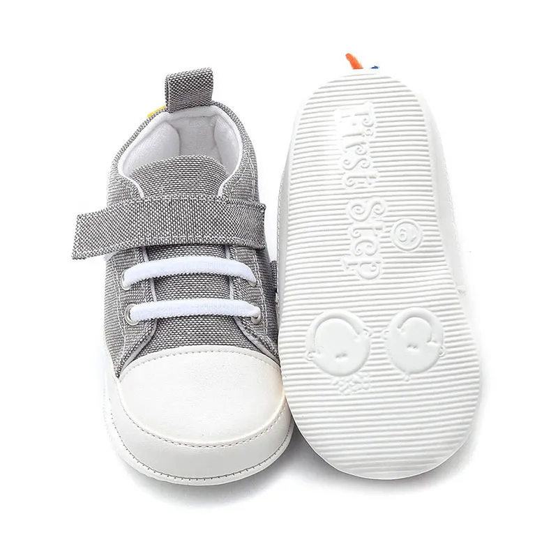 Chaussons baskets Dino - Gris-1
