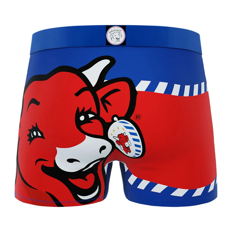 3 Boxers Homme La Vache qui Rit - Rouge/Bleu/Blanc/Noir-2