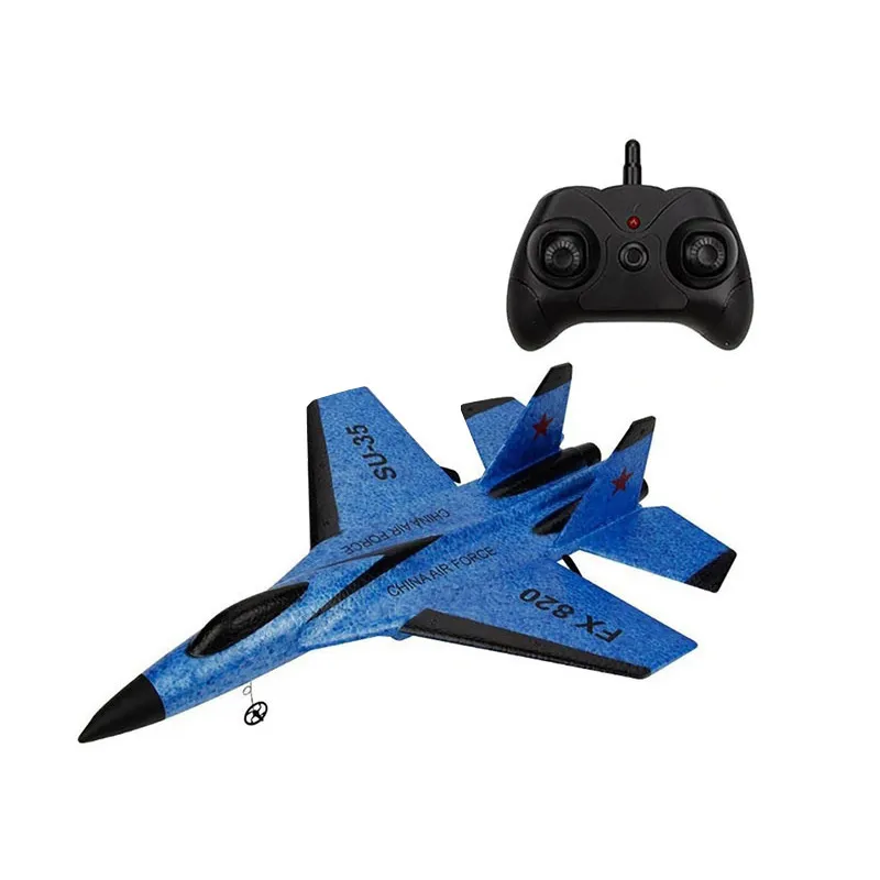 Avion de chasse télécommandé FX Airplane Bleu - 3+-0