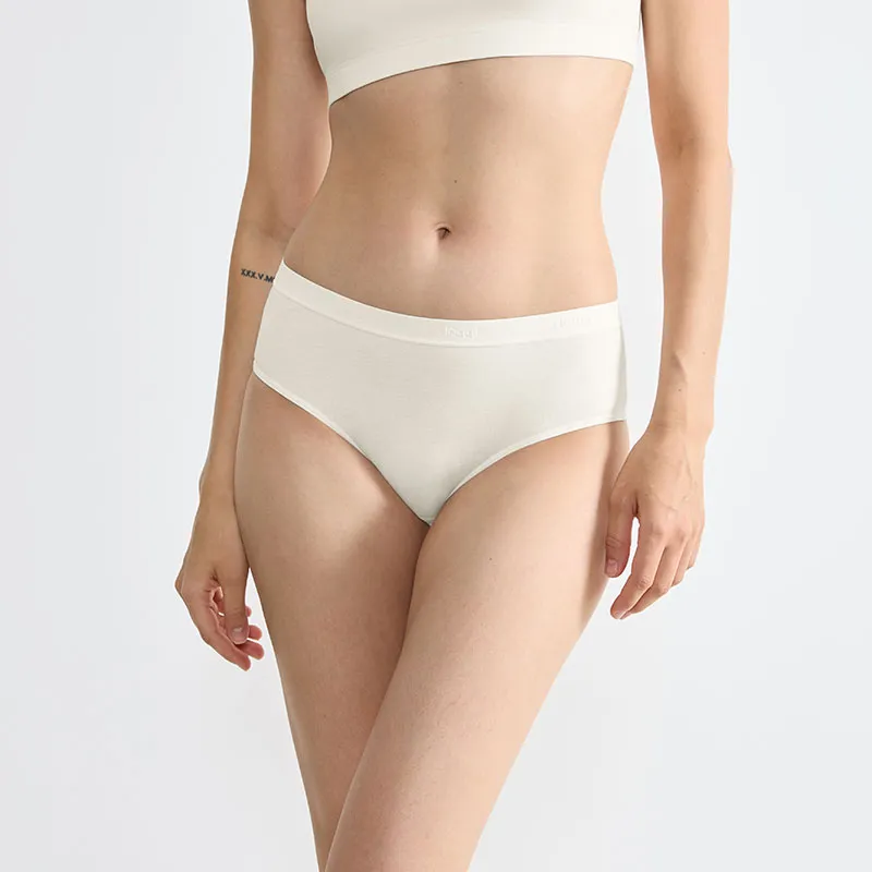 3 Culottes Midi coton BIO Sloggi GO - Silk White-3