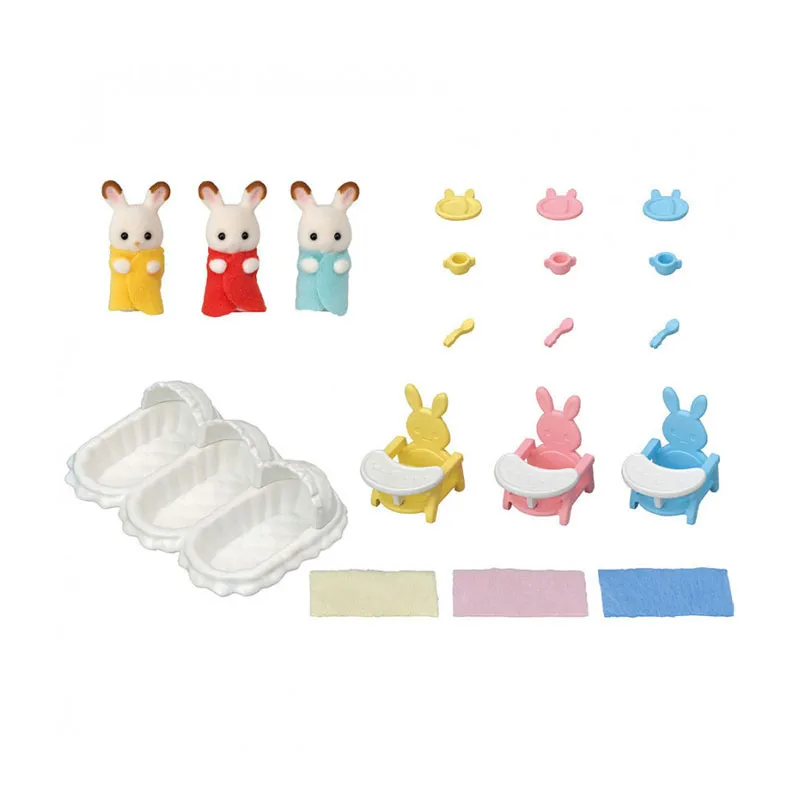 Triplés lapin chocolat & accessoires - 19pcs-1