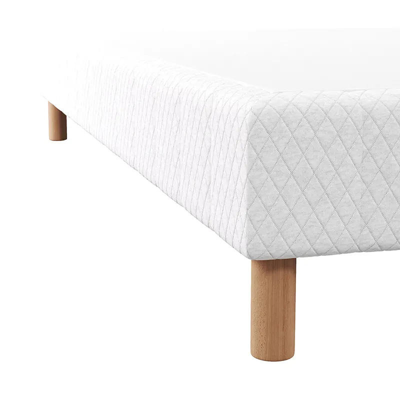 Sommier tapissier ressorts ensachés Confort + Blanc-5