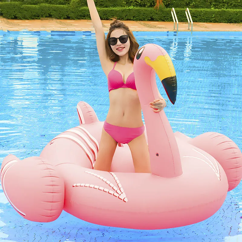 Bouée géante Flamant rose -192x160cm-1