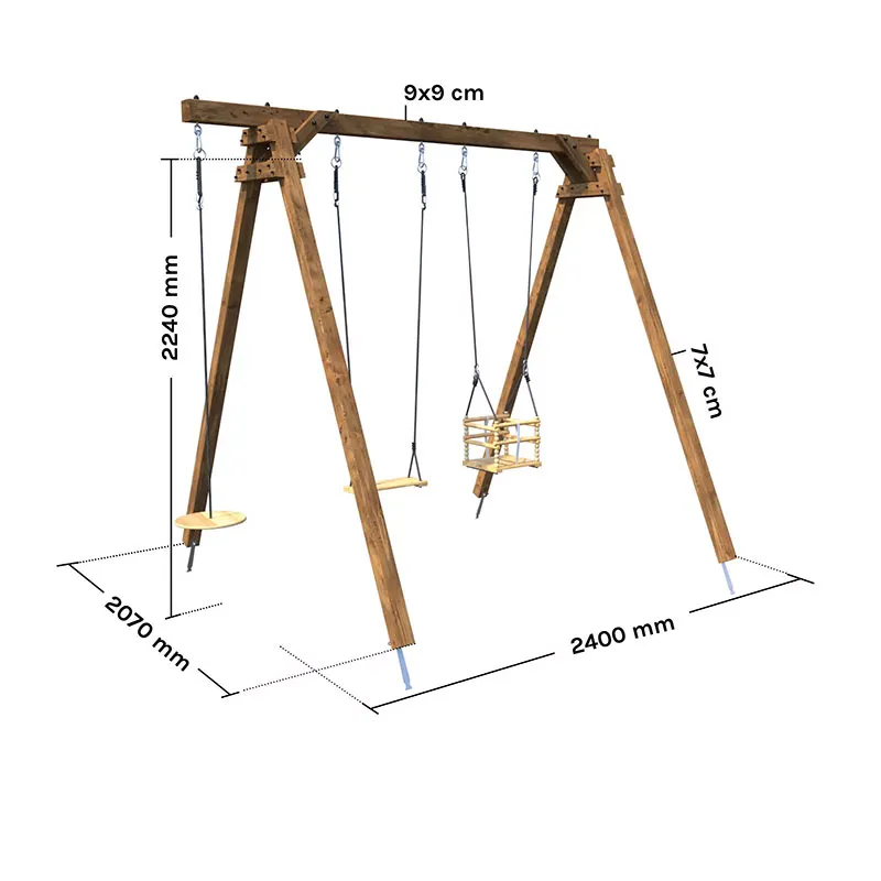 Portique 3 agrès Ulysse - 6m+-3