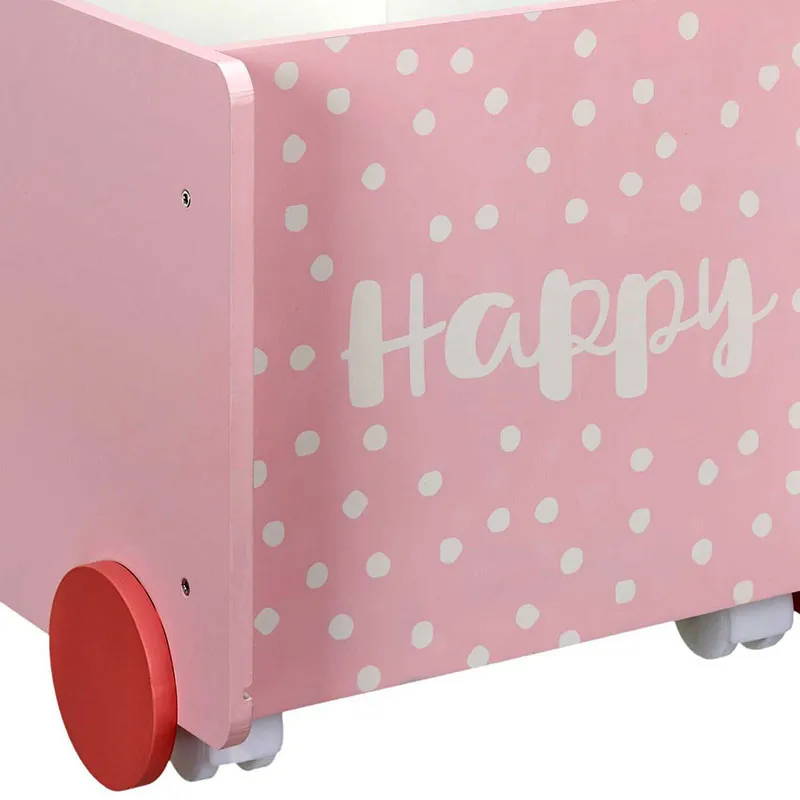 Chariot de rangement enfant Rose - 35x47x47,5cm-5
