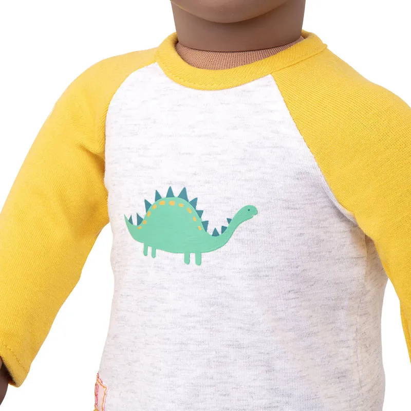 Tenue Garçon Pyjama Dino - Poupée 46cm-3