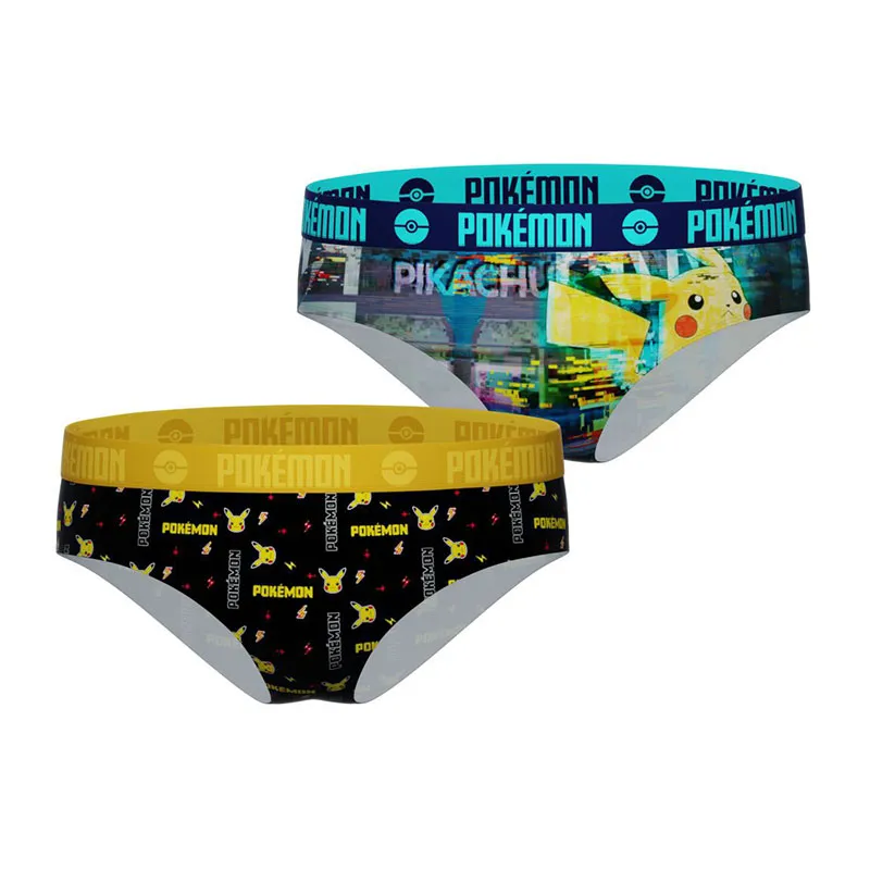 2 Culottes Fille Pokémon - Bleu/Jaune-0