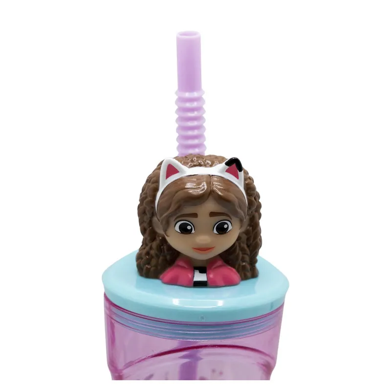 Gobelet avec paille Gabby et la Maison Magique 3D - 360ml-3