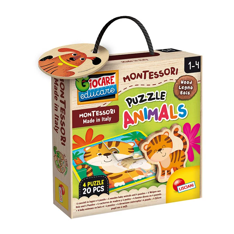 Puzzle Bois Animals 20pcs Montessori Baby - 12m+-0