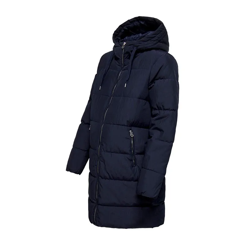 Doudoune longue de grossesse Dolly - Bleu marine-3