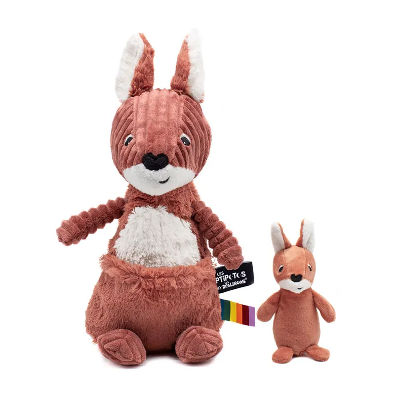 Peluche Kangourou & son Bébé Terracotta - 15x19x39cm-1