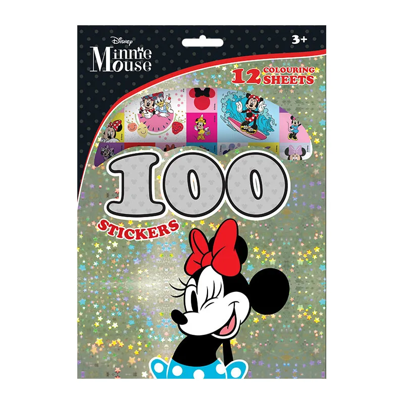 Stickers & Coloriage Minnie 100pcs - 36m+-0