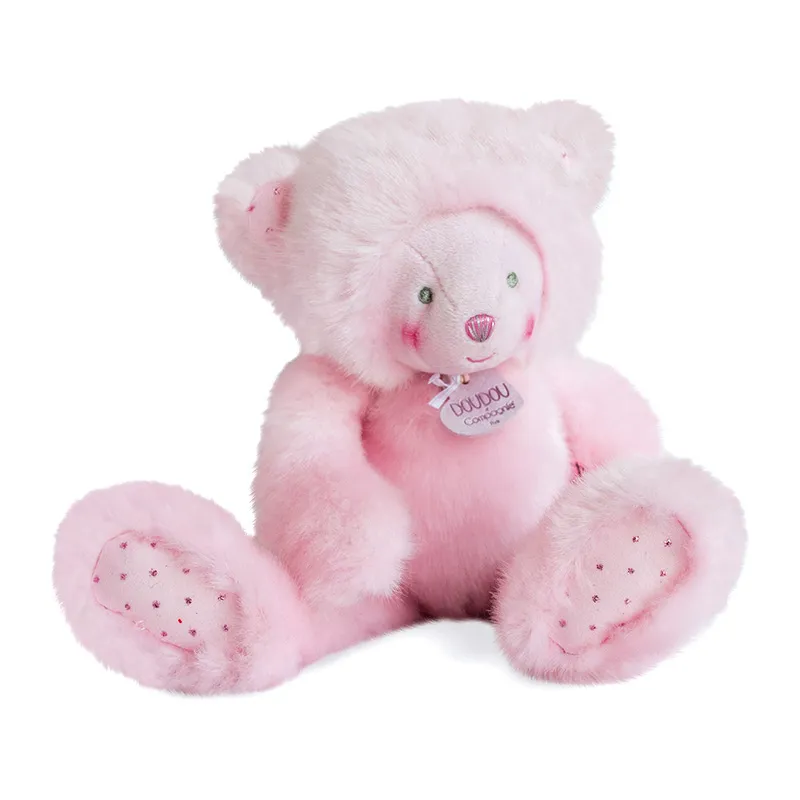 Peluche Trop Mimi Ours Rose - 30cm-0
