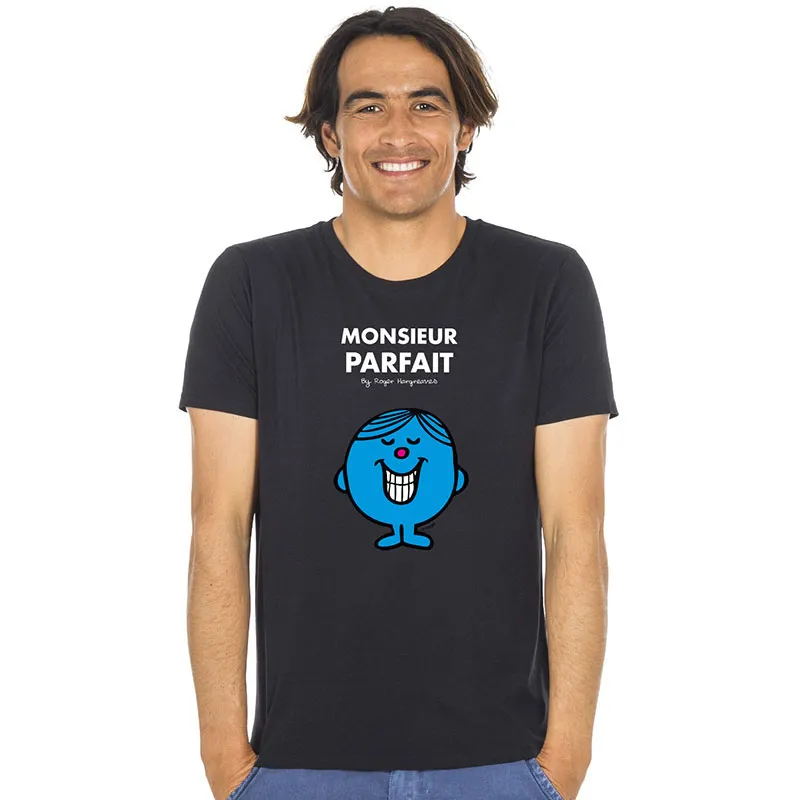 T-shirt Homme Monsieur parfait BIO - Noir-0