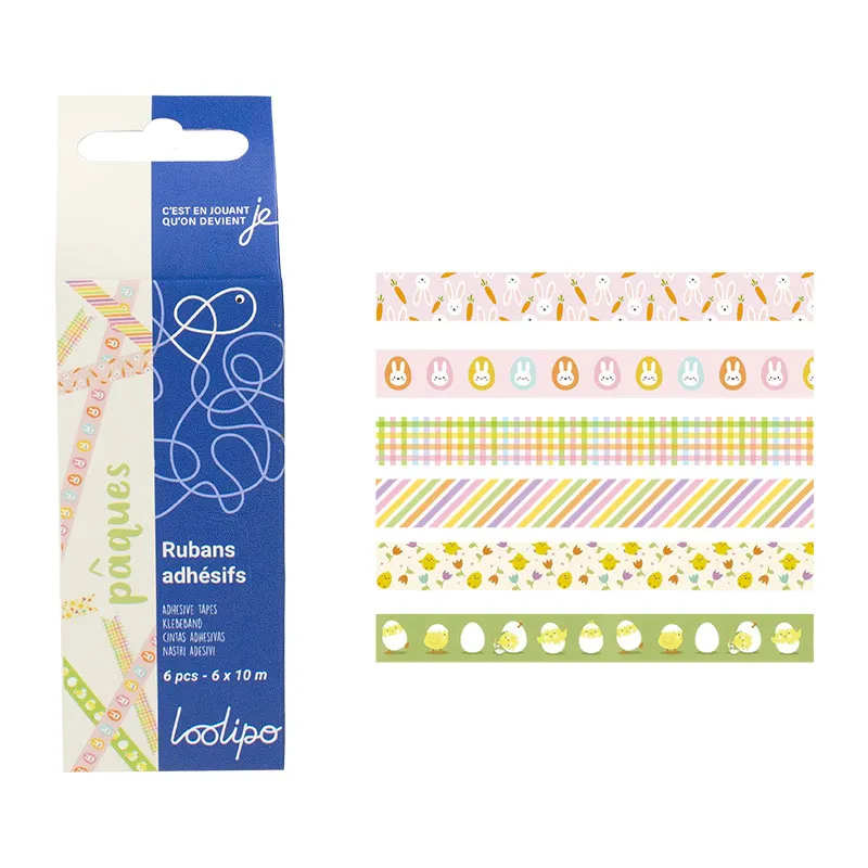 Rubans adhésifs Pâques 6pcs - 3+-0