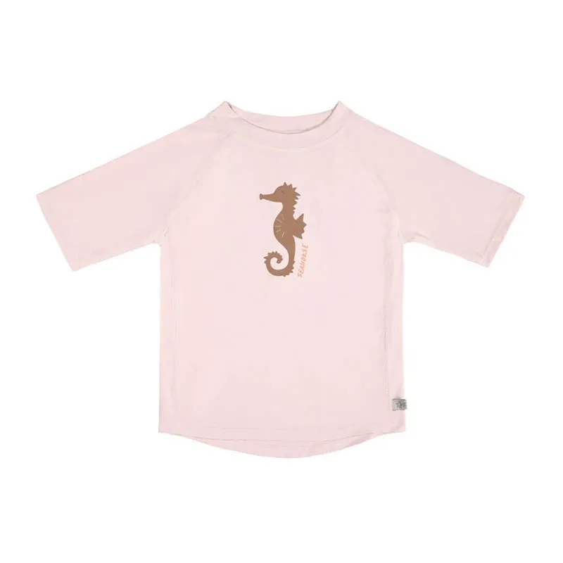 T-shirt de bain manches courtes anti-UV Hippocampe Rose clair - Lassig-0