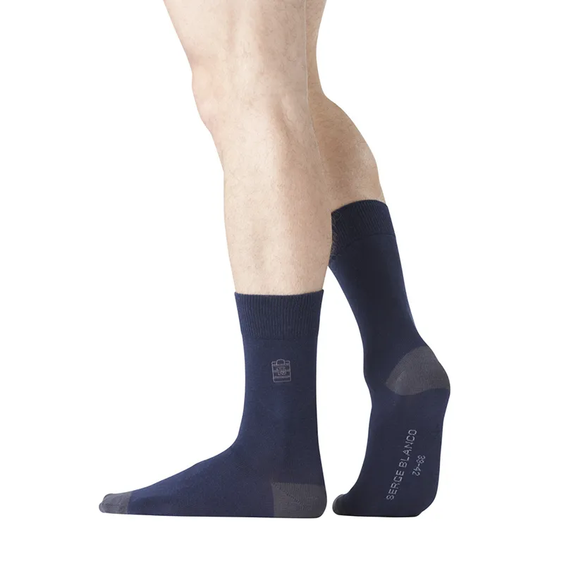 6 Paires de Chaussettes Homme Rayures - Noir/Marine/Gris-2