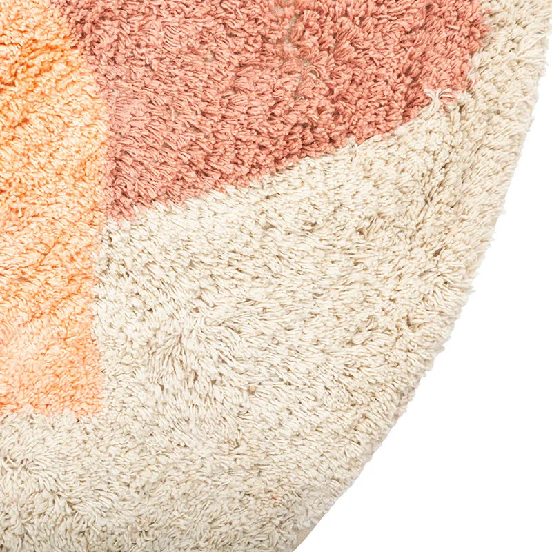 Tapis rond Fleur Coton tufté - ø100cm-2