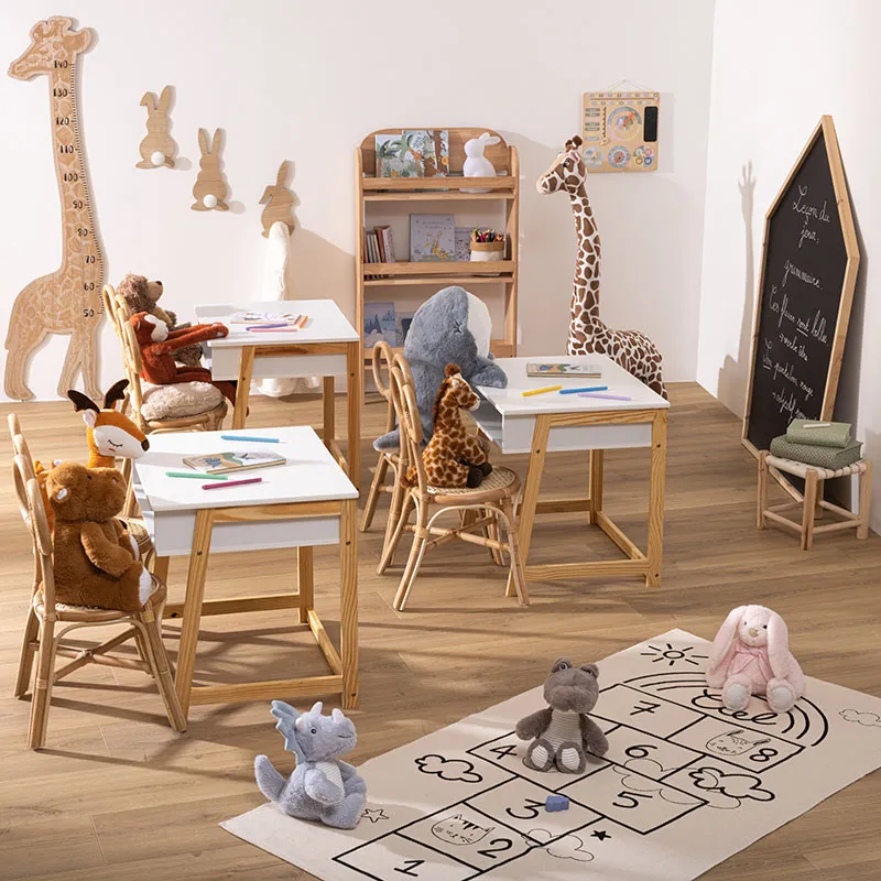 Toise en bois Girafe - 36x140cm-2