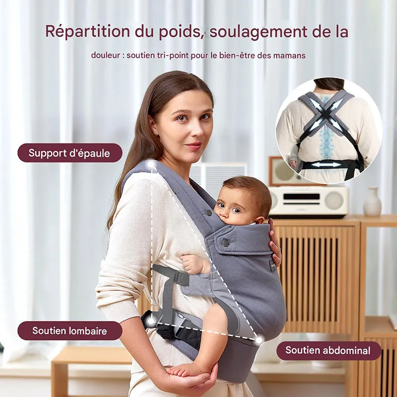 Porte-bébé Coton Kaki - 0m+-7
