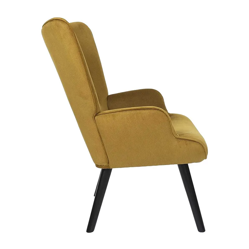 Fauteuil de salon Giulia Jaune - 68x76x96cm-3