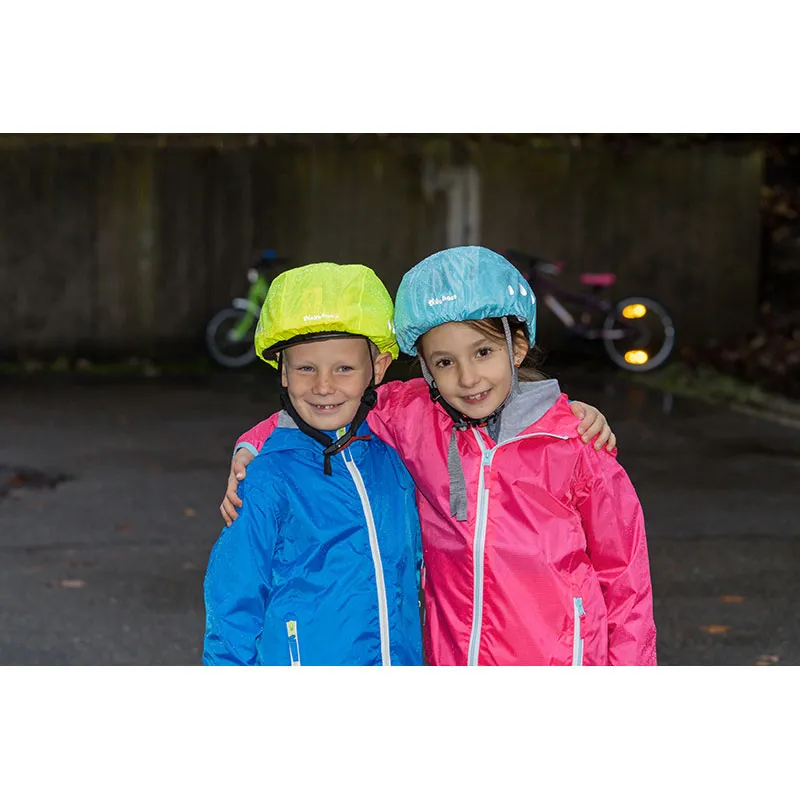 Protège casque imperméable - Jaune fluo-3