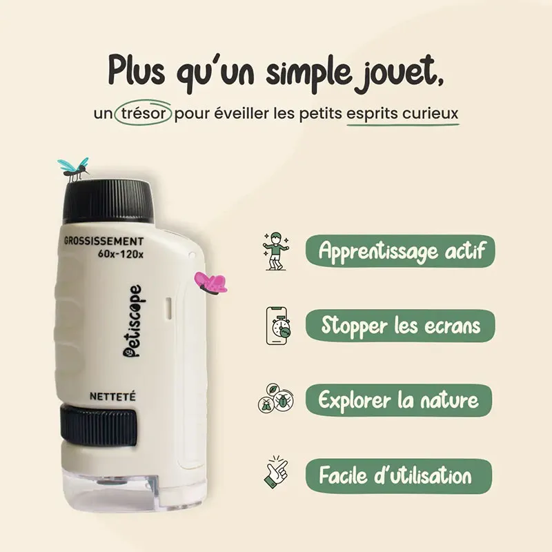 1 Petiscope + Autocollants + Manuel + Cadeau mystère - 4+-18