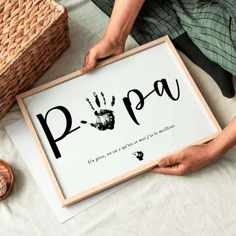 Affiche pour Papa + encrier Jaune-1