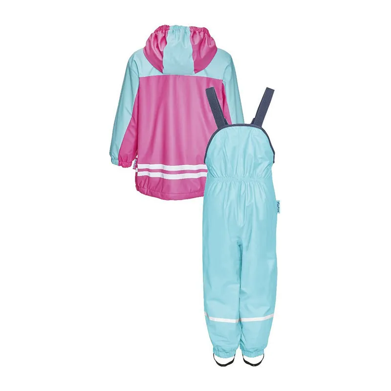Ciré + Pantalon de pluie Bicolore - Turquoise/Violet-1