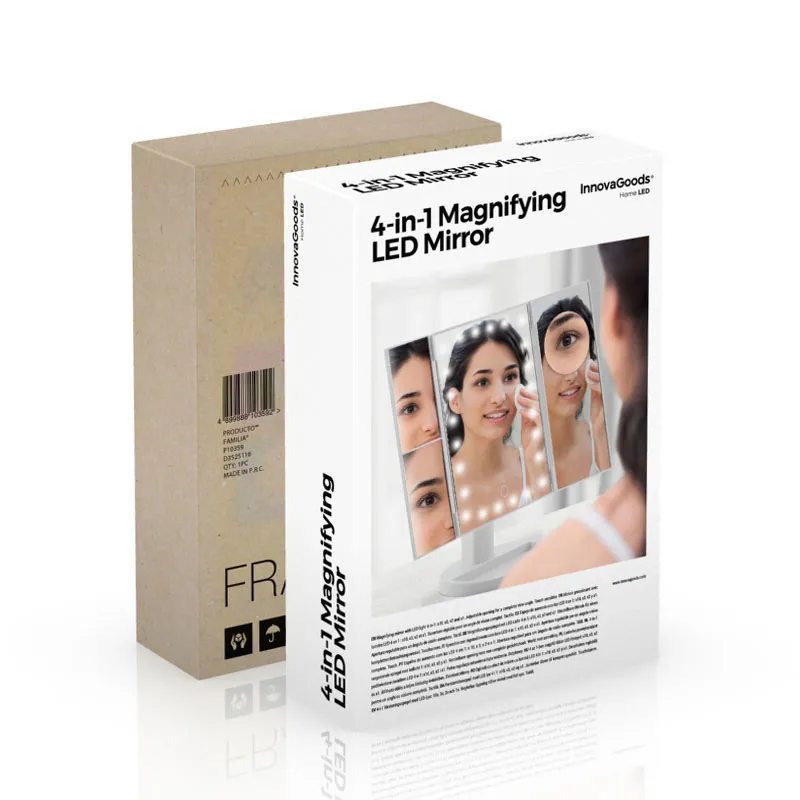 Miroir grossissant LED 4en1 - 18x29x12cm-7