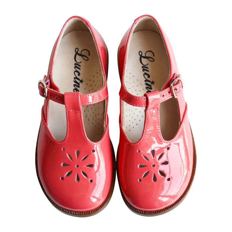 Chaussures Salomé RESISTANTES à boucle Alma - Cuir vernis Rose vif-0