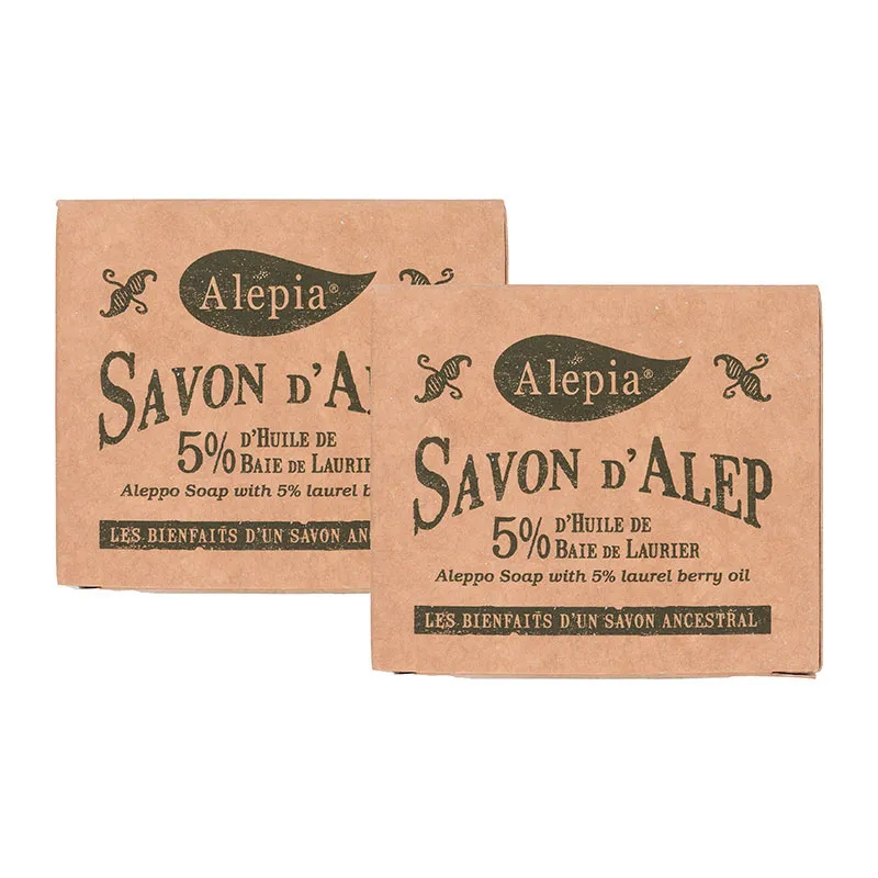 2 Savons d'Alep 5% d'huile de baie de laurier - 2x200g-0