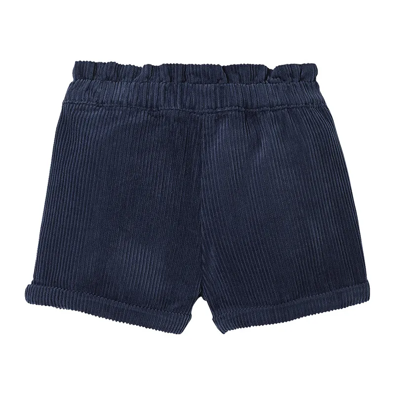 Short Coton velours côtelé - Marine-1