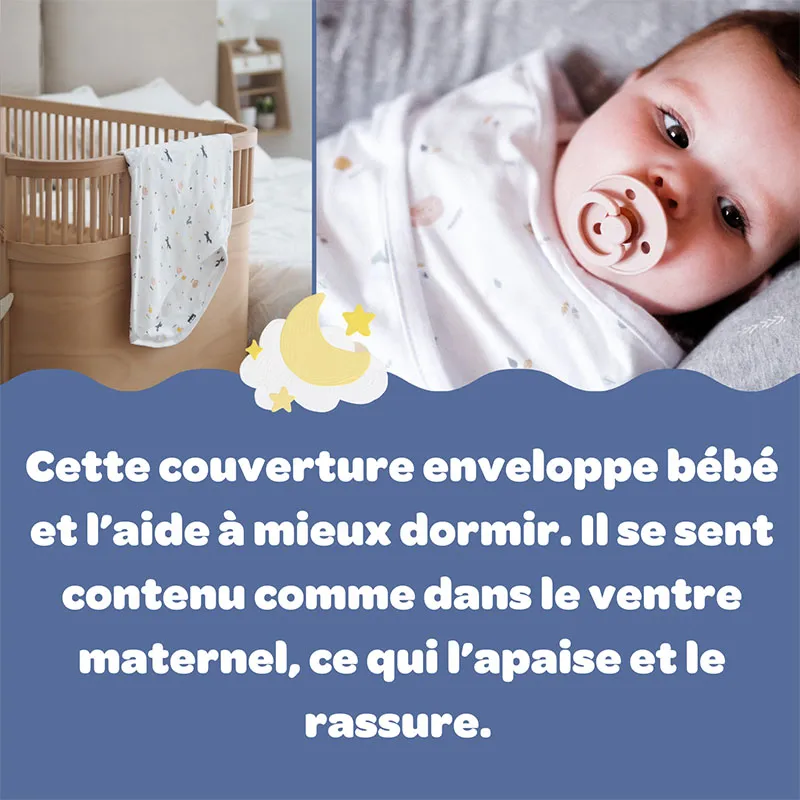 Couverture miracle d'emmaillotage Happy Box Coton - 0m+-2