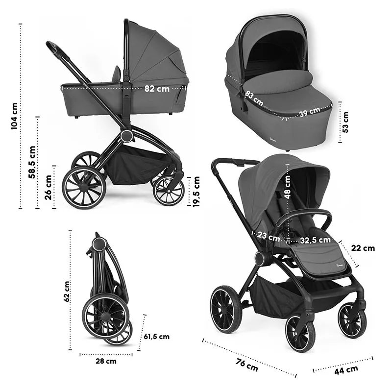Duo Poussette Compacte Harmony Gris - 0m+-11