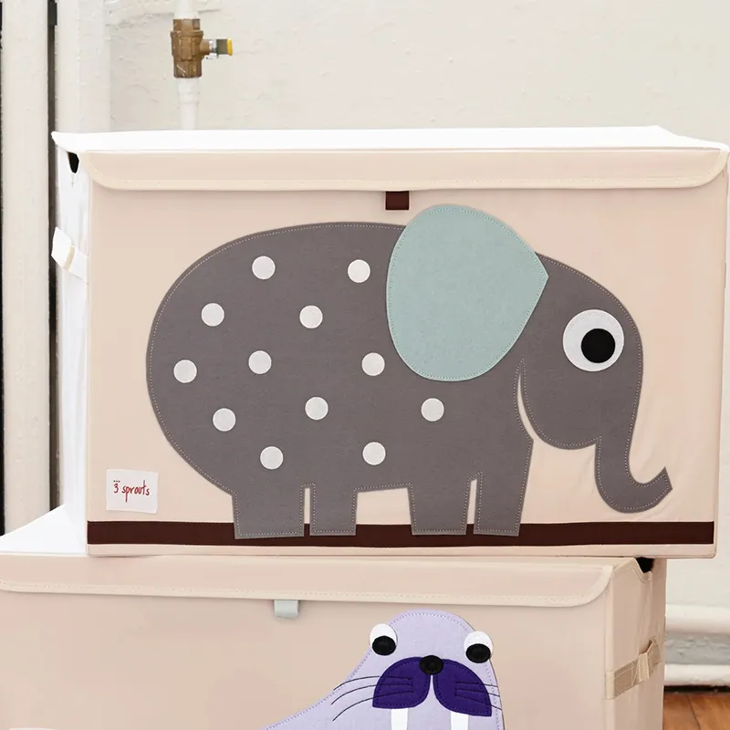 Coffre à jouets Éléphant - 60x38x36cm-0