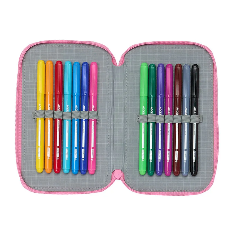 Trousse double + Access 28pcs. Minnie - 12,5x19,5cm-4