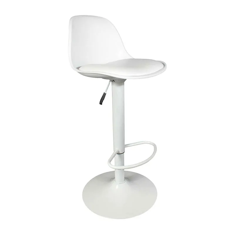 2 Tabourets de bar Isak Blanc - 38x104x41,5cm-1