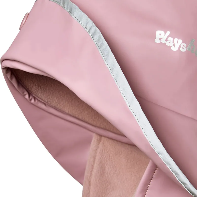 Chapeau cache oreilles doublure Polaire - Rose pâle-2