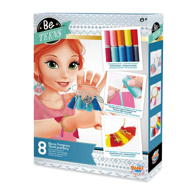 Kit créatif Bijoux pompons 74pcs - 8+-0