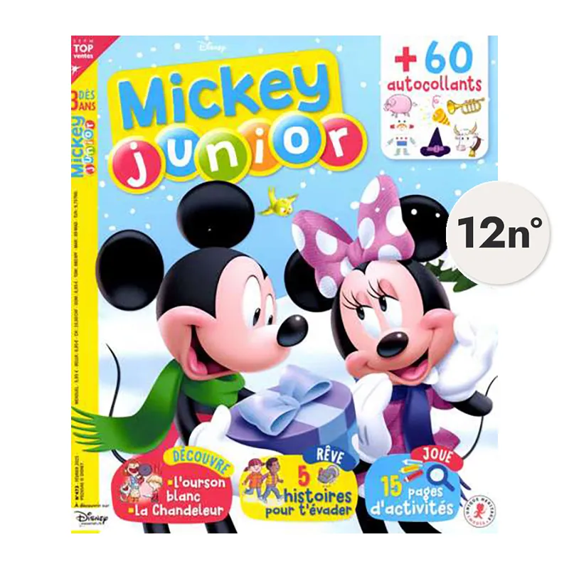 Abo. Mens. Mickey Junior 12n°/1 an - 36m+-0