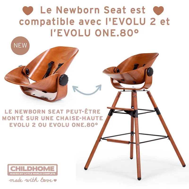 Siège nouveau-né Evolu - Noyer/Noir-2