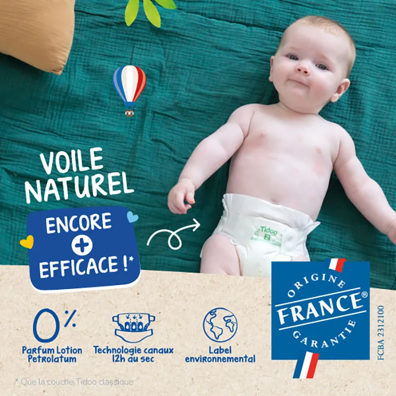 NEW Couches écologique voile naturel T.1/2-5kg - 5x24-3